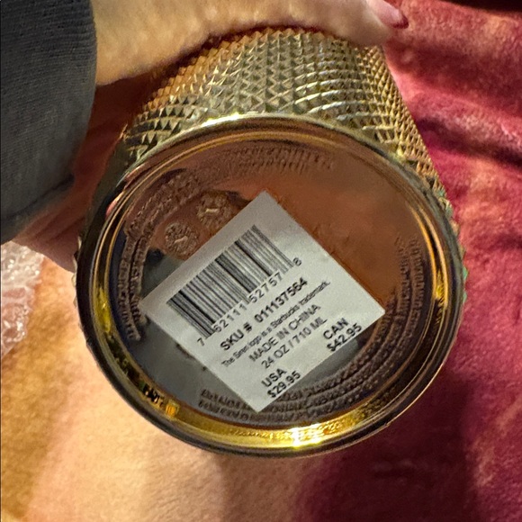 NWT Starbucks Christmas 2022 Metallic Gold Foil Studded Tumbler - Picture 3 of 4